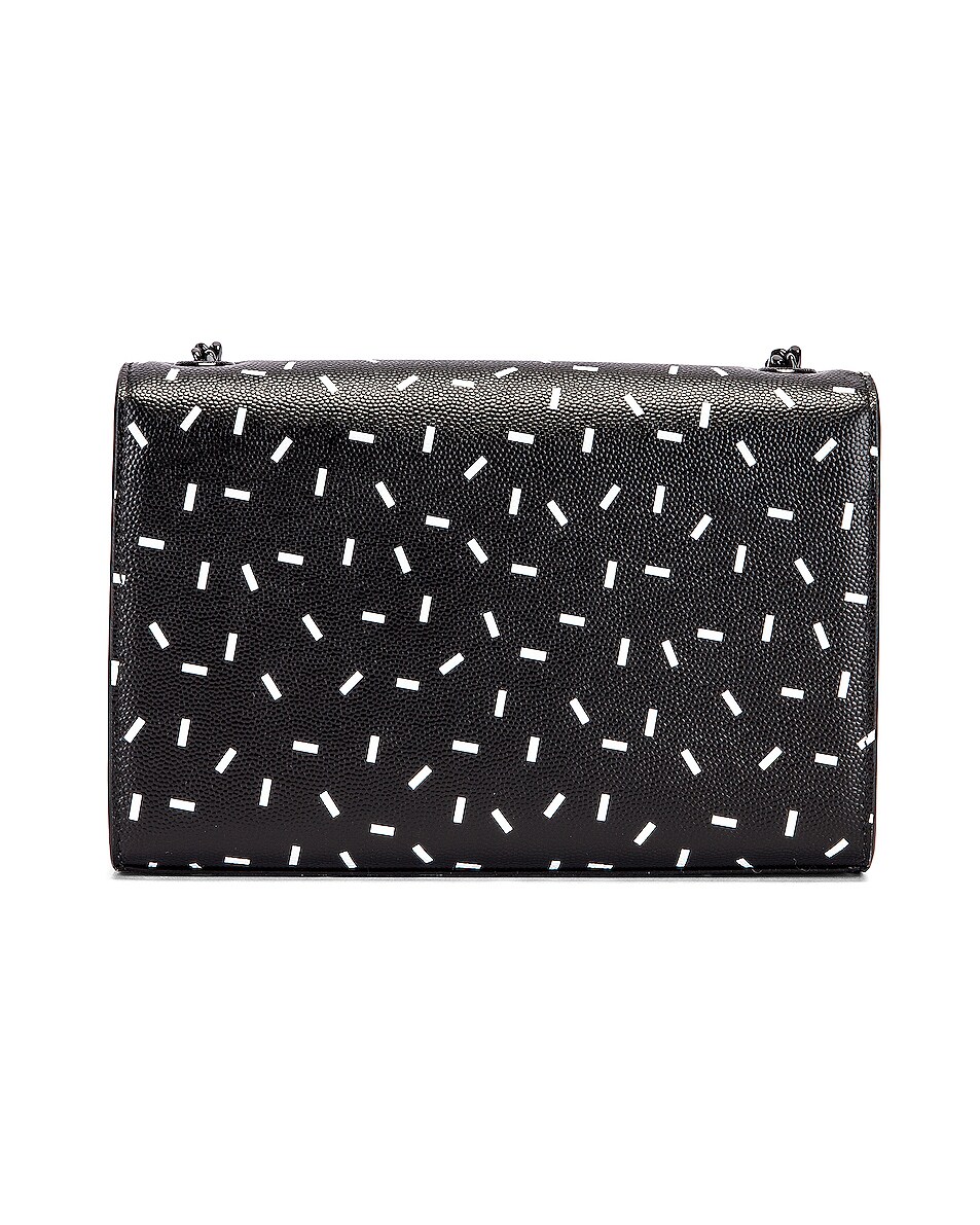 Image 3 of Saint Laurent Small Kate Chain Monogramme Bag in Black & White