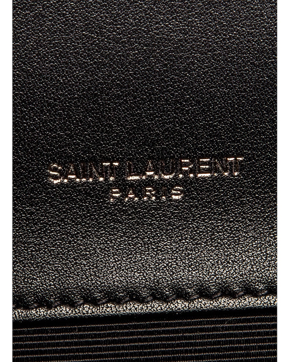 Image 7 of Saint Laurent Small Kate Chain Monogramme Bag in Black & White