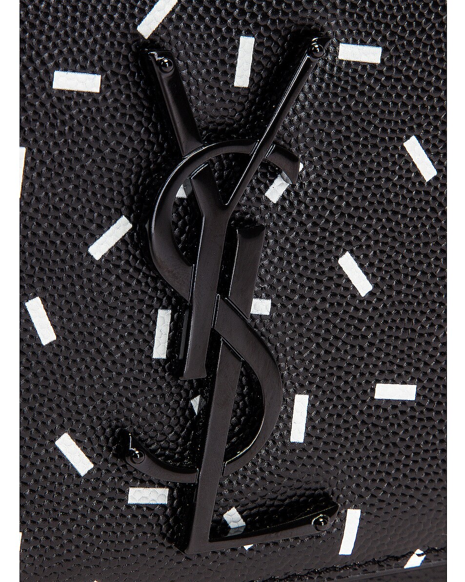 Image 8 of Saint Laurent Small Kate Chain Monogramme Bag in Black & White