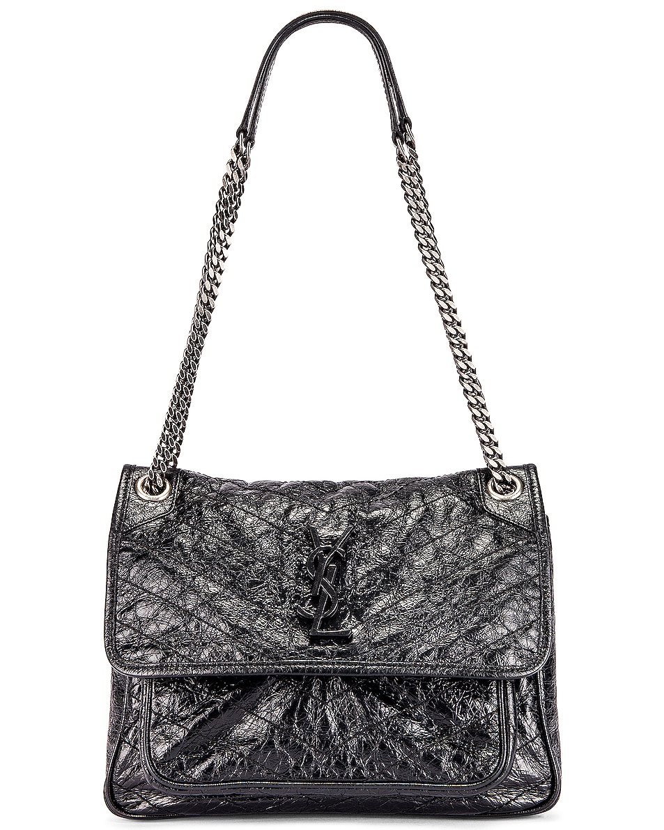 Image 1 of Saint Laurent Medium Niki Chain Bag in Black