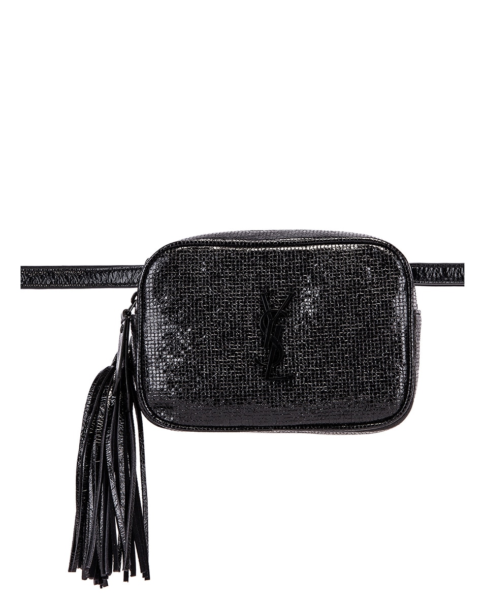 Image 1 of Saint Laurent Belt Bag in Black & Black