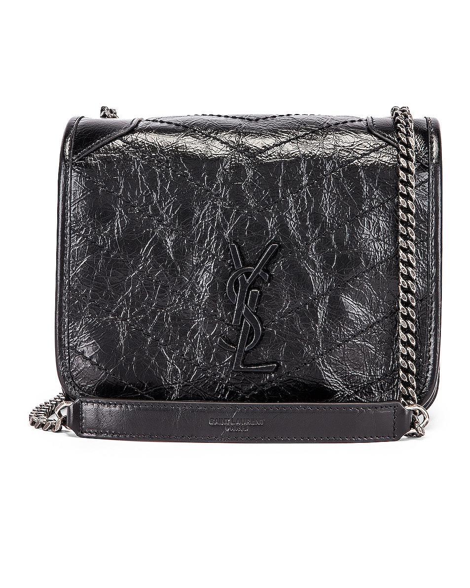 Saint Laurent Niki Wallet Chain Bag in Black | FWRD