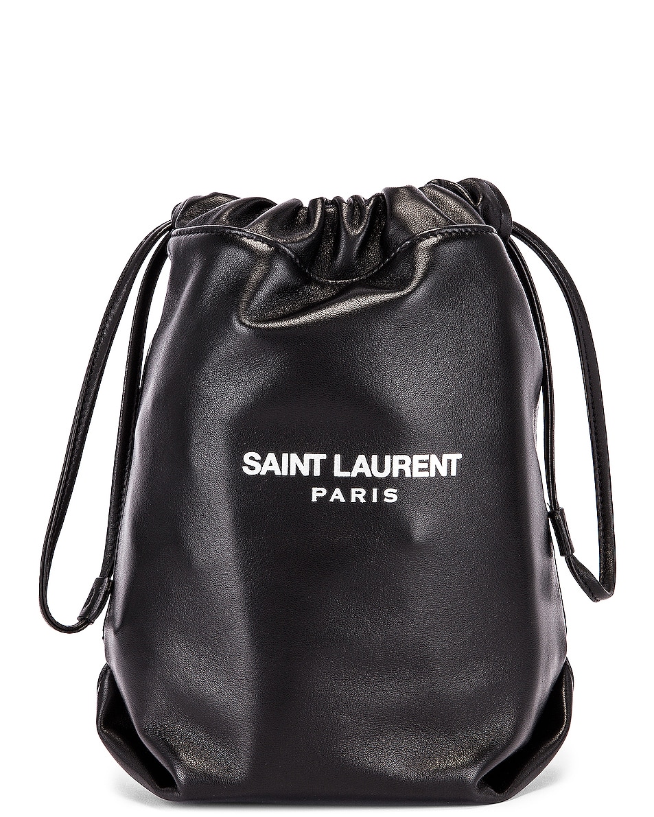 Image 1 of Saint Laurent Teddy Pouch Chain Bag in Black