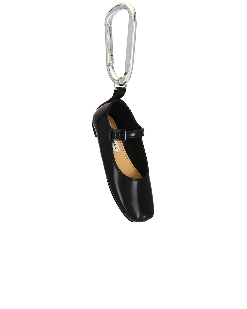 Image 1 of Sandy Liang Mary Jane Pointe Bag Charm in Black