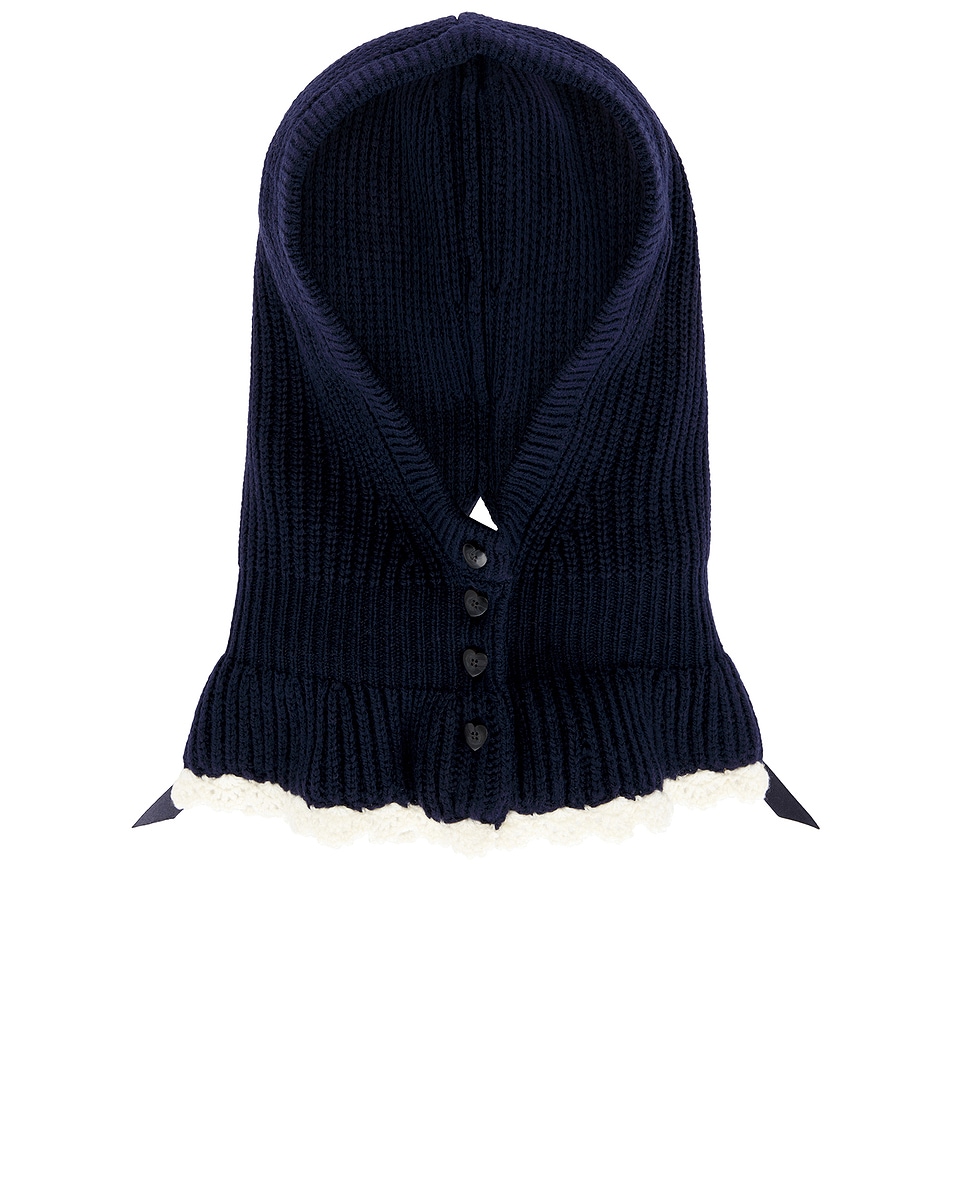 Image 1 of Sandy Liang Kady Balaclava in Navy