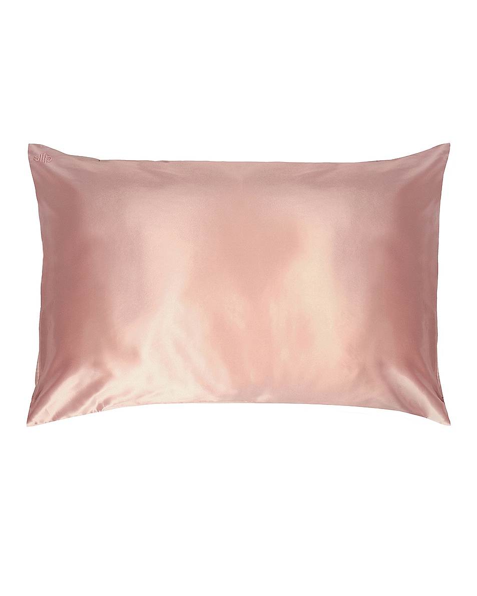 Image 1 of slip Queen/Standard Pure Silk Pillowcase in Pink