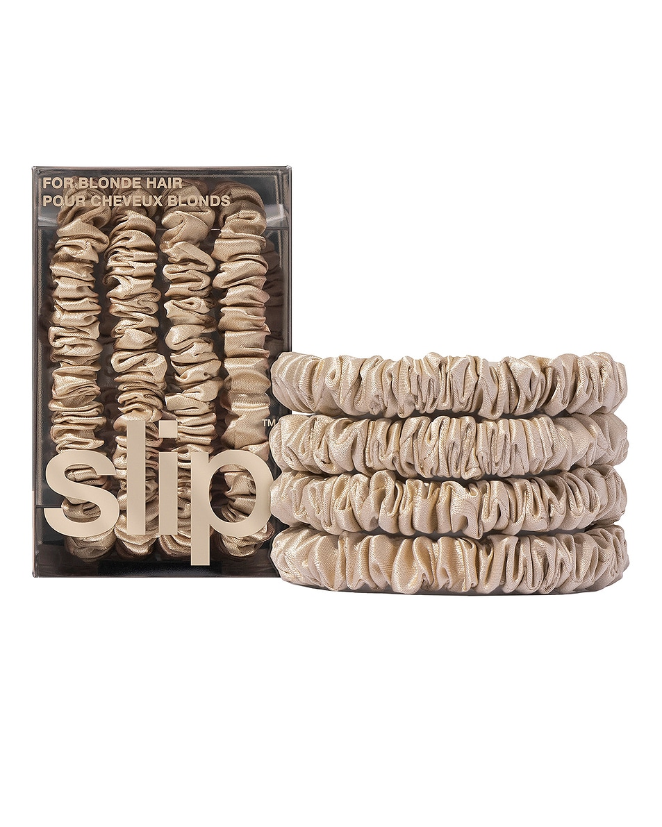 Image 1 of slip Skinny Scrunchies 4 Pack in Blonde
