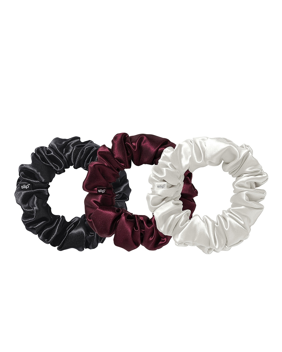 Image 1 of slip Pure Silk Large Scrunchie Cracker Set Of 3 in Sugar Plum