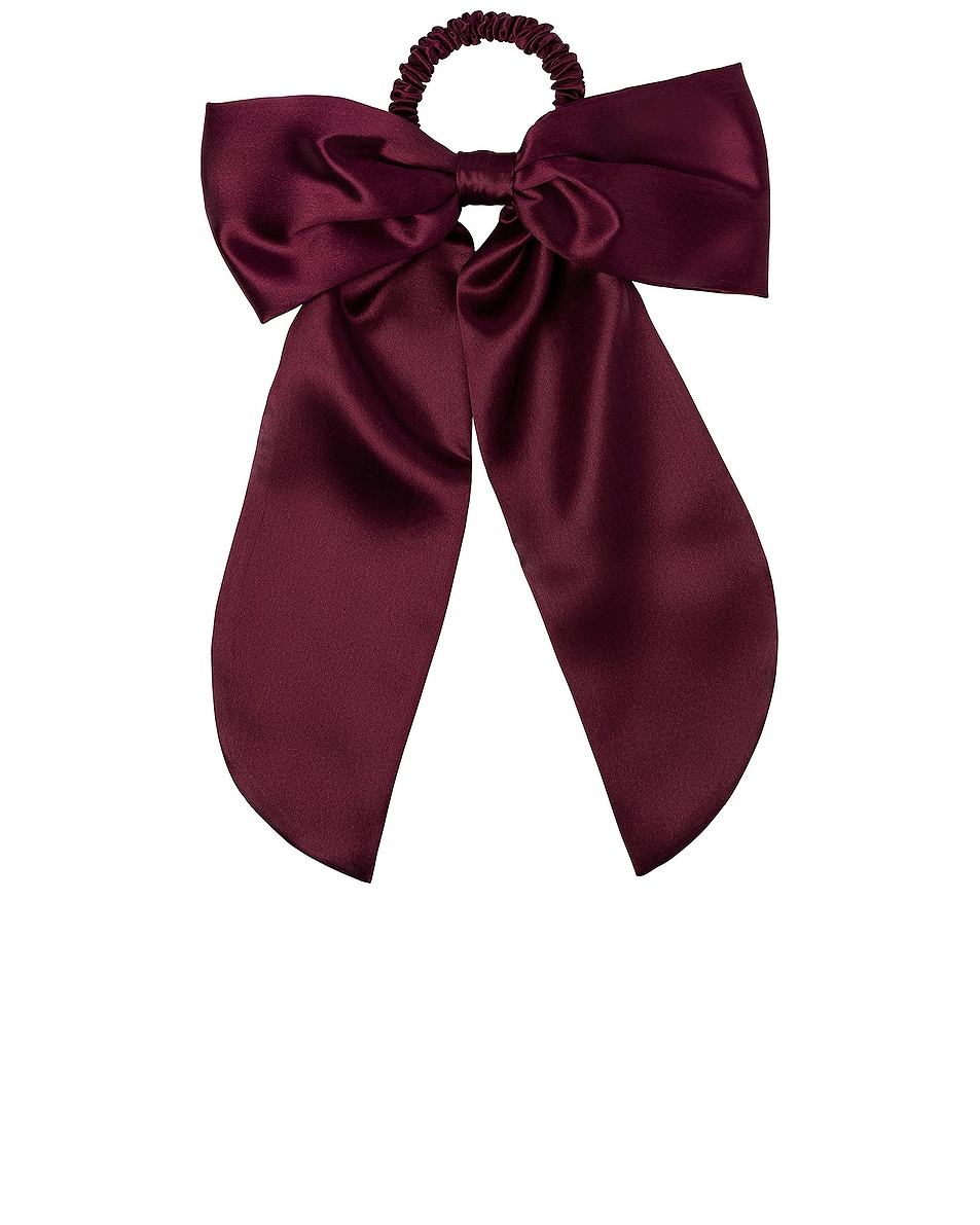 Image 1 of slip Pure Silk Hair Bow in Crimson