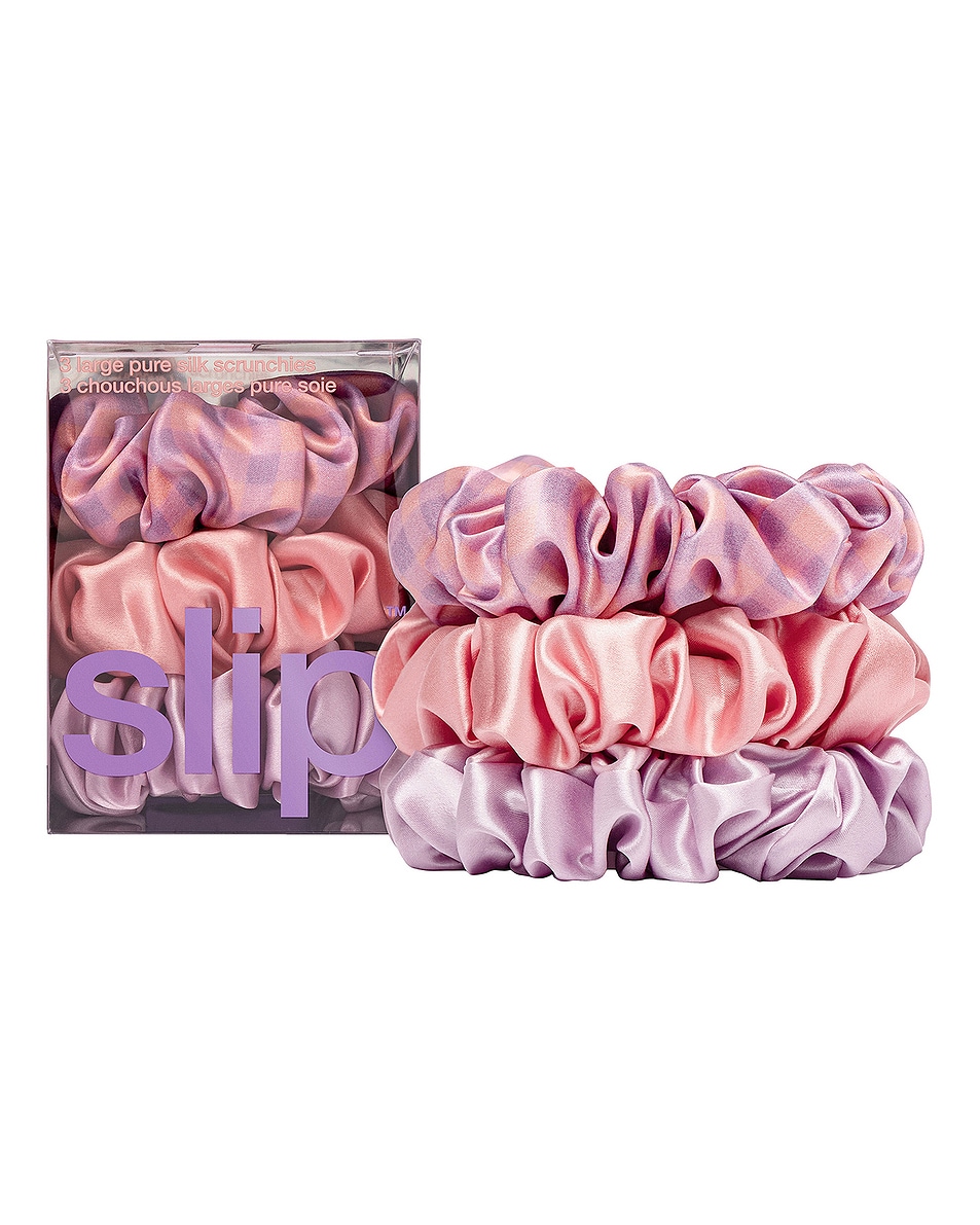 Image 1 of slip Large Scrunchies Set Of 3 in Belleflower