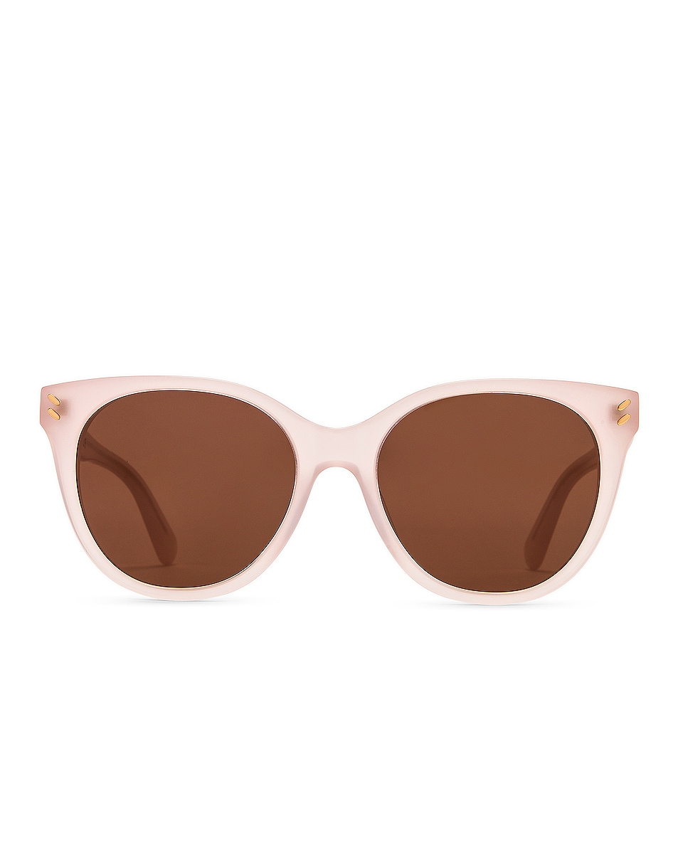 Image 1 of Stella McCartney Essential Sunglasses in Shiny Pink & Brown