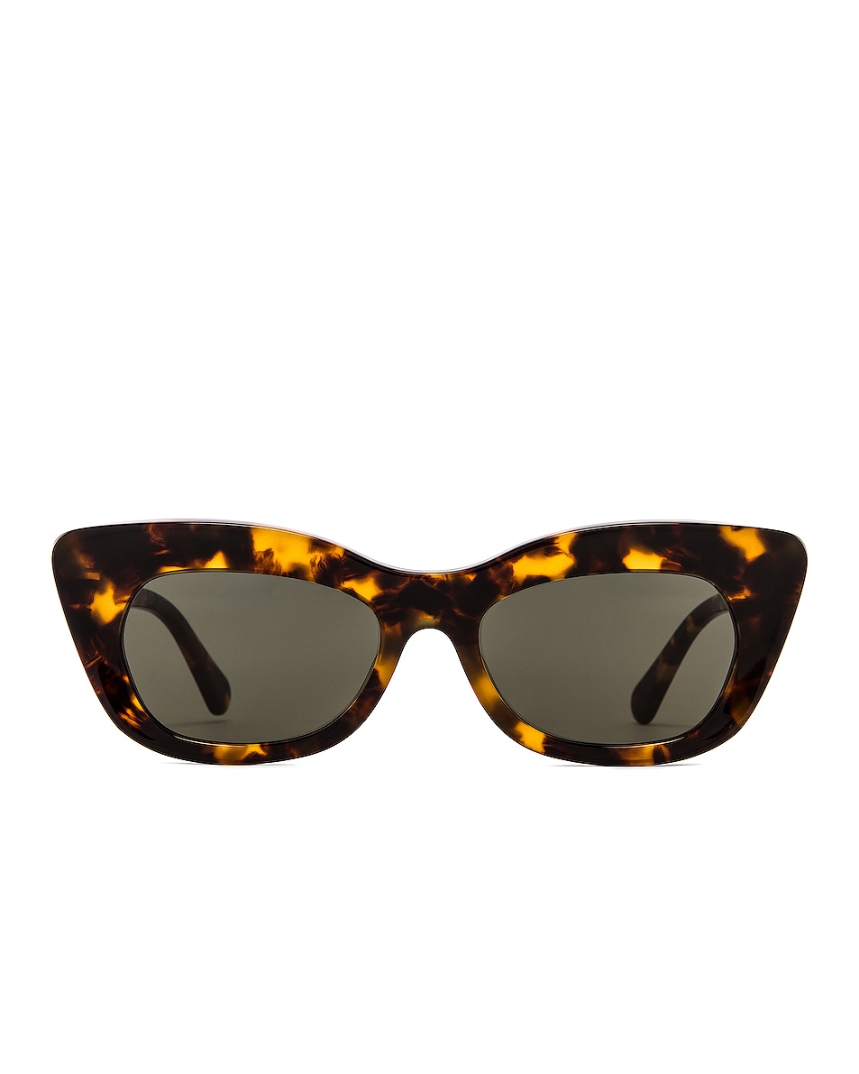 Image 1 of Stella McCartney Cat Eye Sunglasses in Blonde Havana & Green
