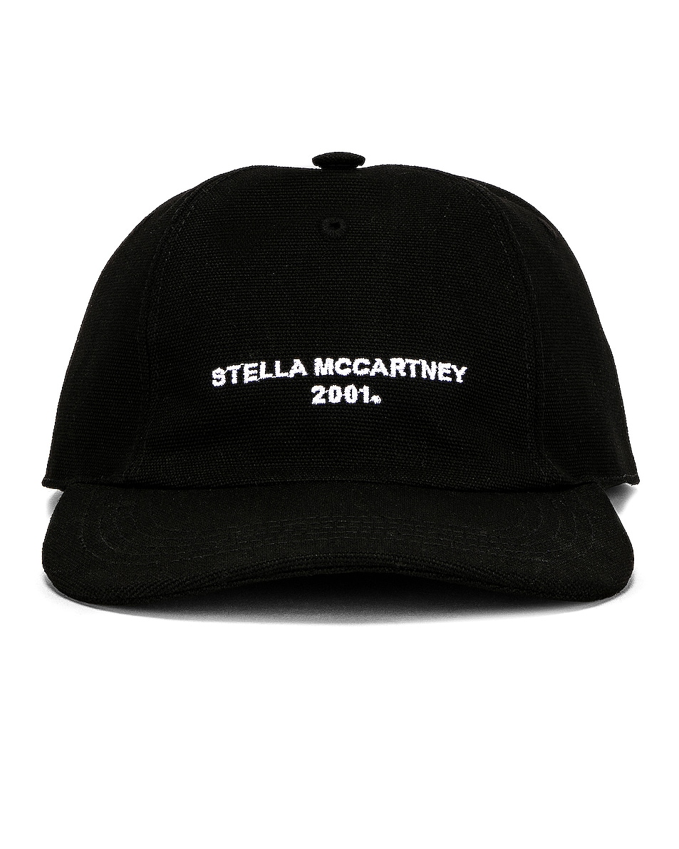 Image 1 of Stella McCartney Cotton Baseball Hat in Ultra Black
