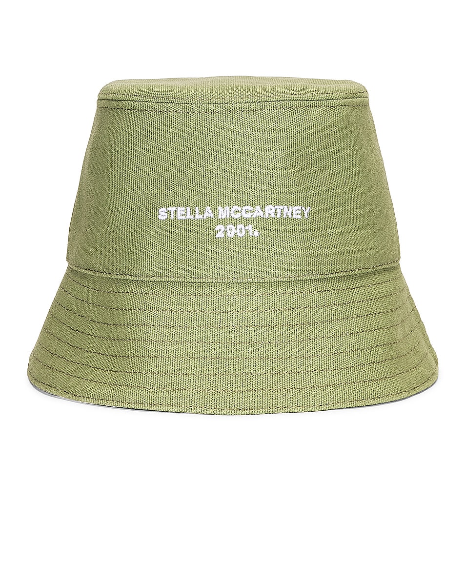 Image 1 of Stella McCartney Cotton Bucket Hat in Bamboo & Ivory