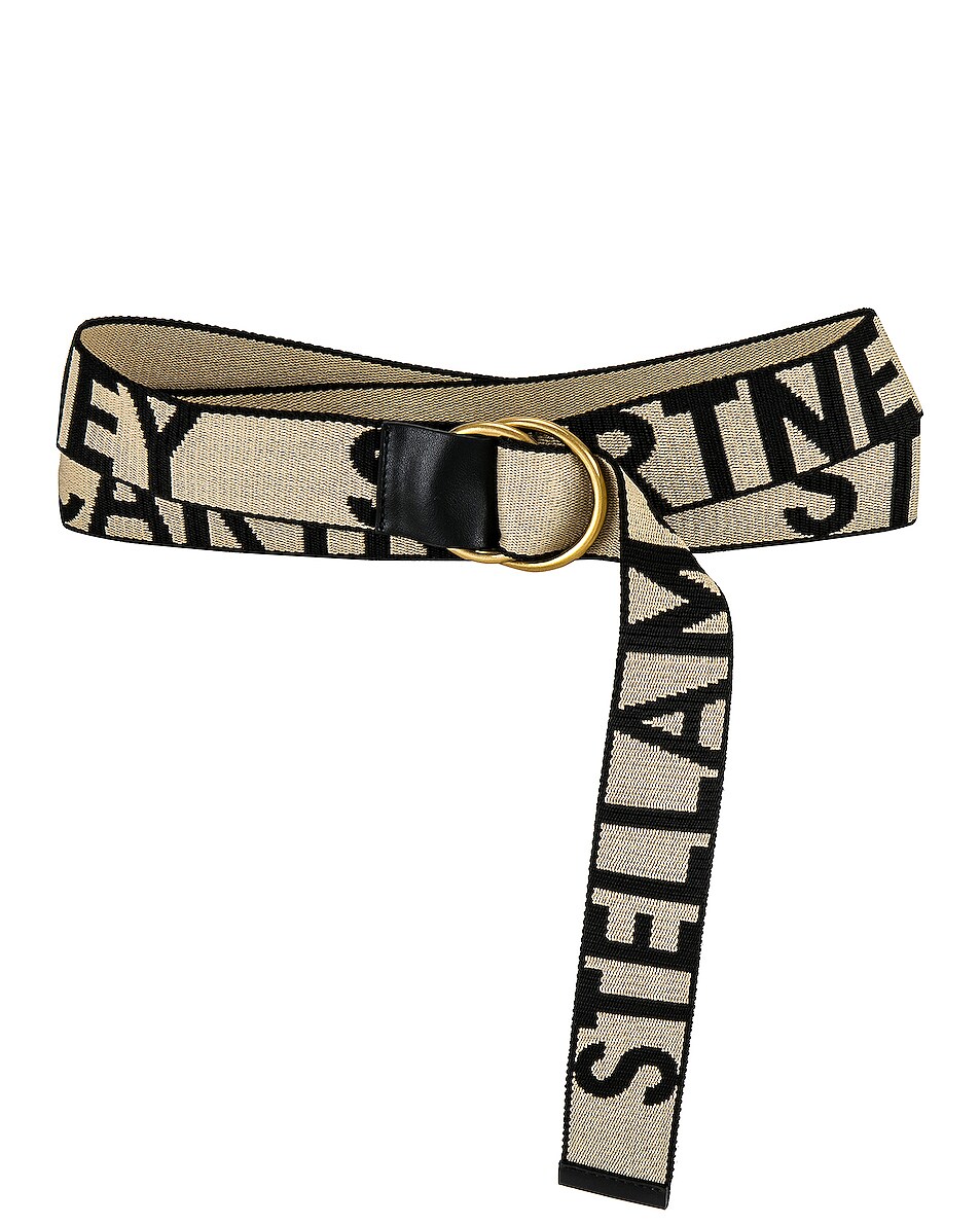 Image 1 of Stella McCartney Eco Monogram Belt in Ecru & Black