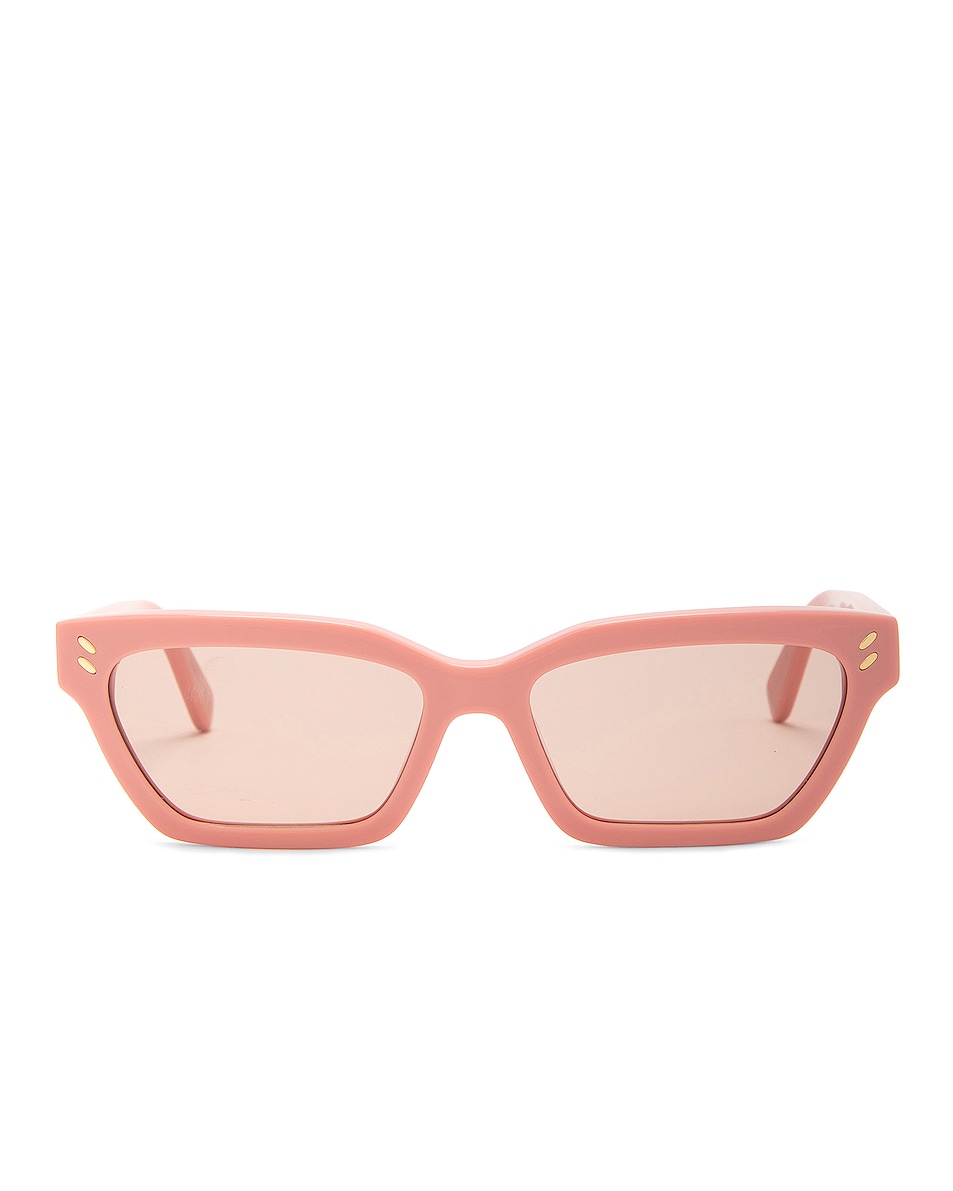 Image 1 of Stella McCartney Rectangle Sunglasses in Shiny Pink