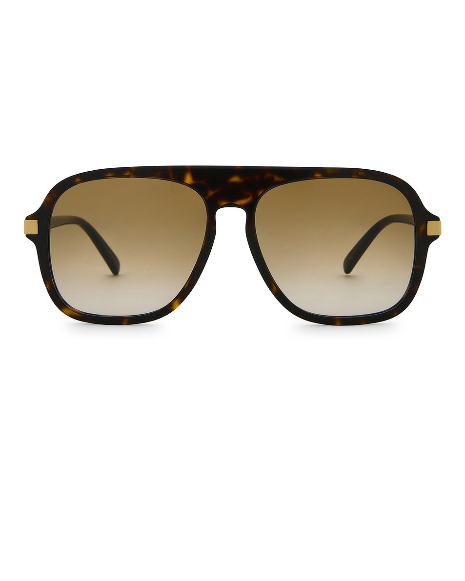 Image 1 of Stella McCartney Slim Sunglasses in Dark Havana & Gradient Brown