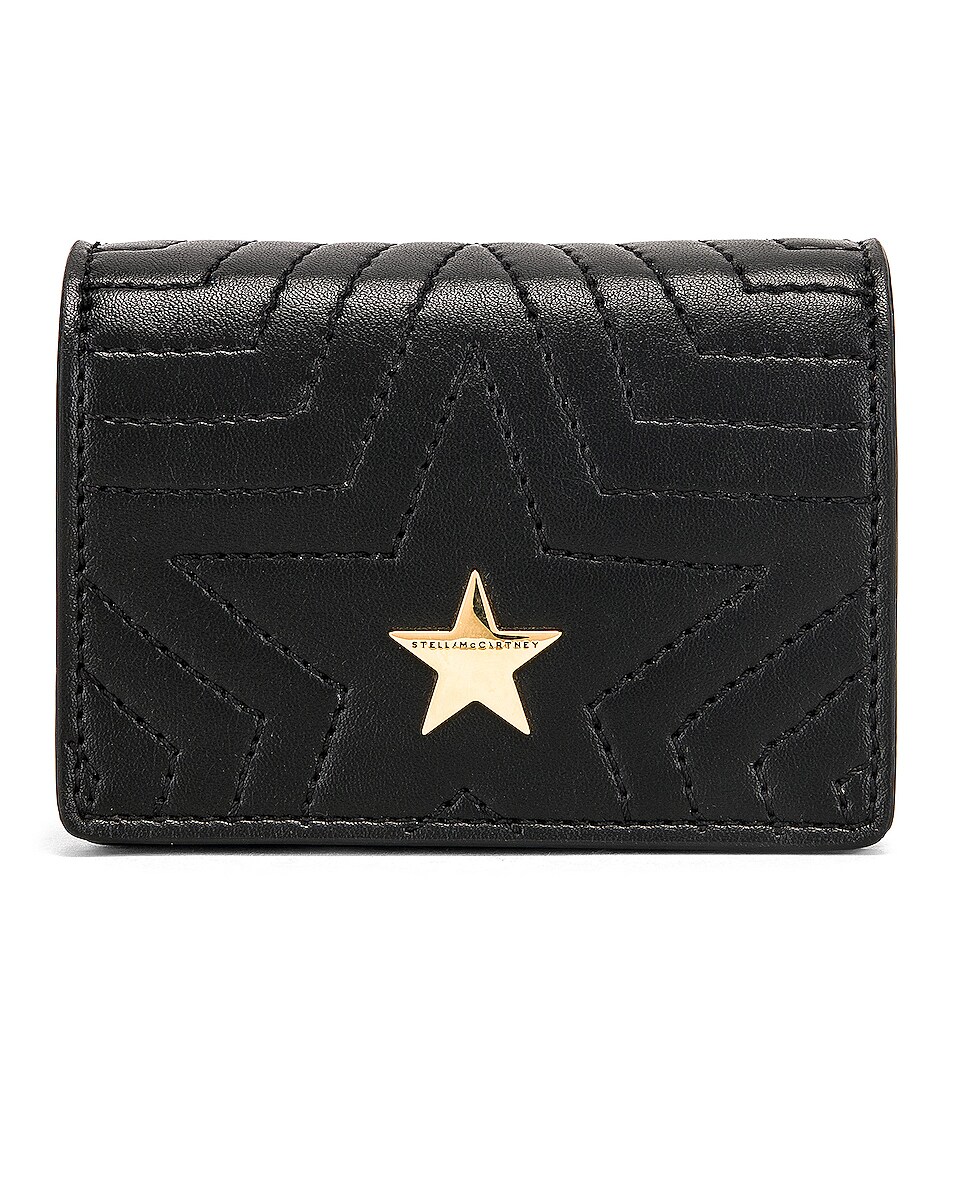 Image 1 of Stella McCartney Small Flap Star Shoulder Bag in Black