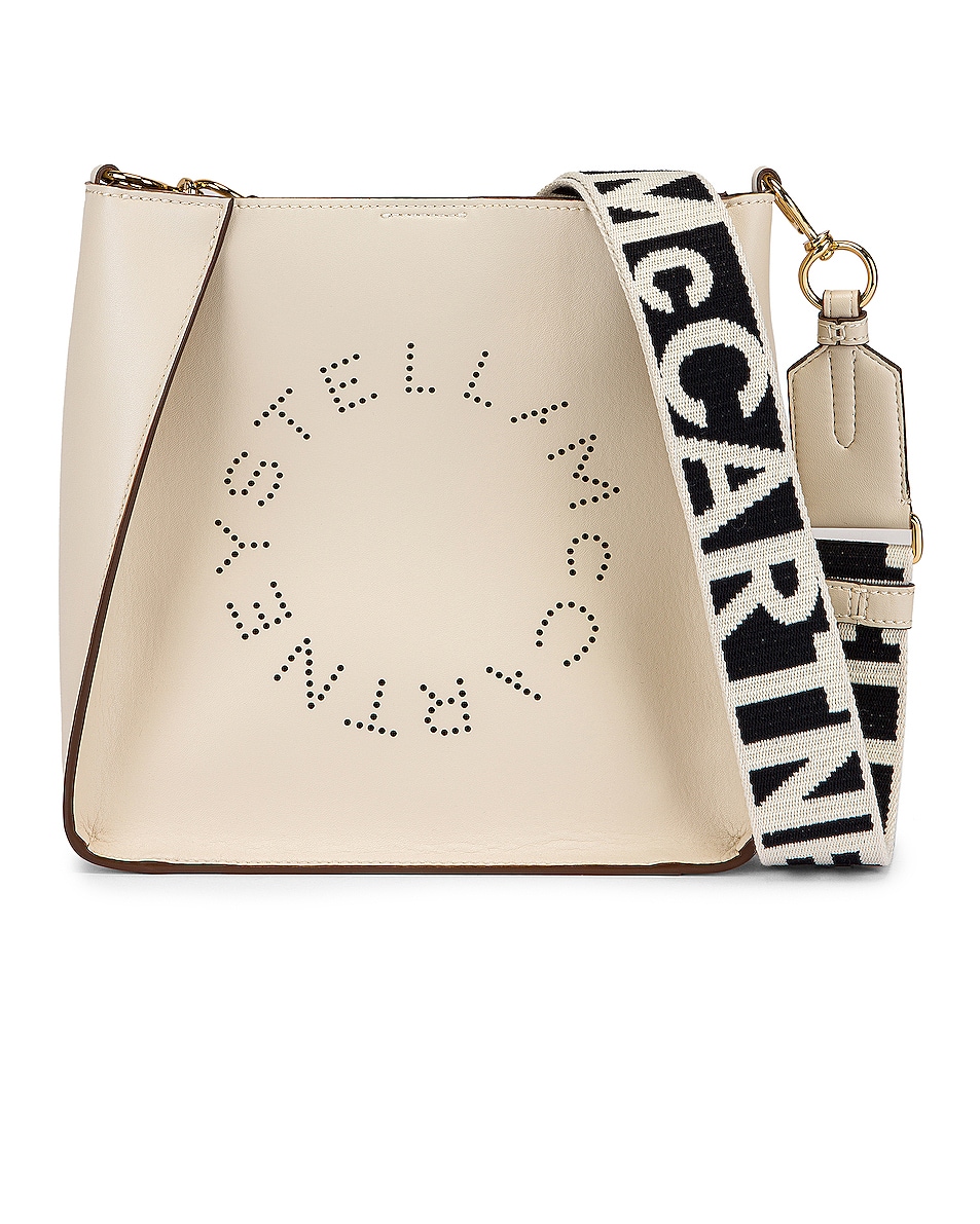 Stella McCartney Mini Logo Crossbody Bag in Pure White | FWRD