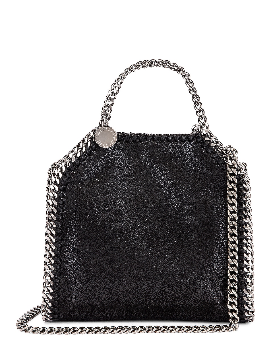 Image 1 of Stella McCartney Tiny Shaggy Deer Falabella Tote in Black