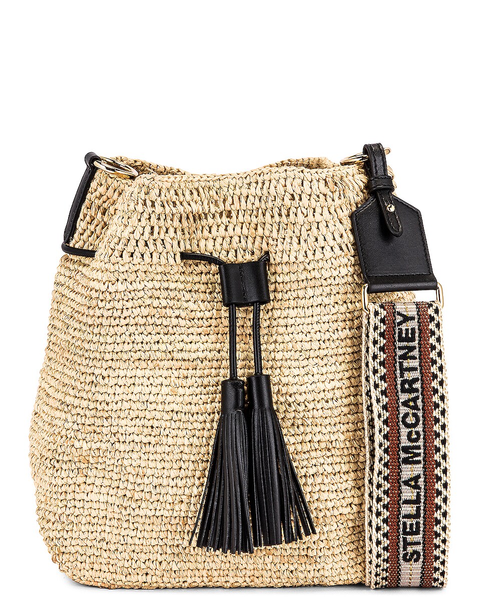 Image 1 of Stella McCartney Mini Ajouree Crochet Crossbody Bag in Light Sand