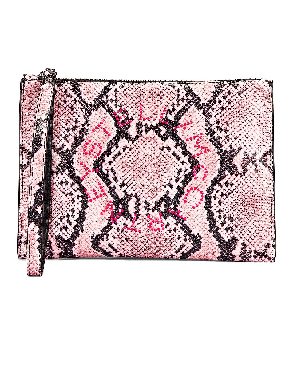 Image 1 of Stella McCartney Snake Zip Pouch in Pale Pink