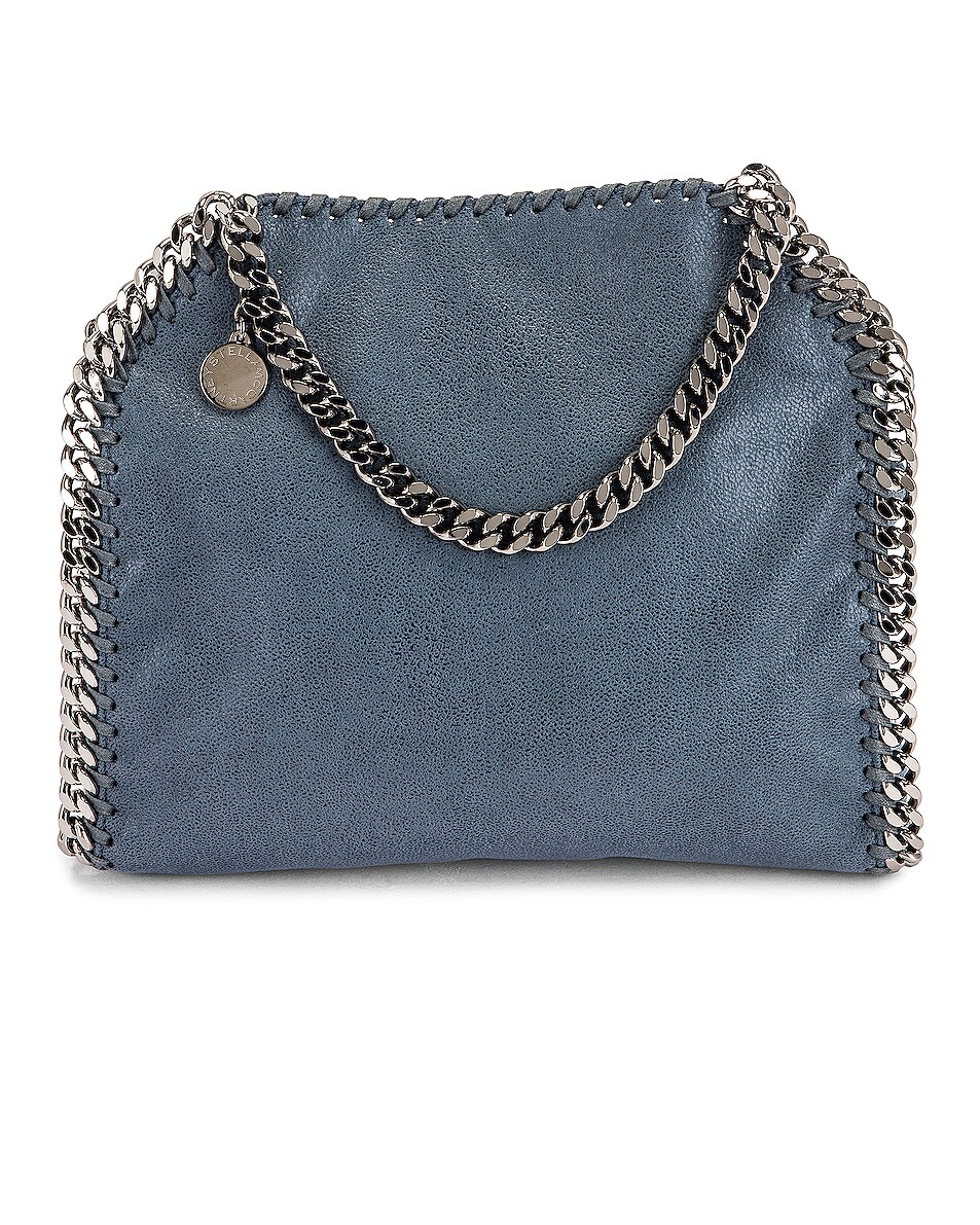 Image 1 of Stella McCartney Mini Shaggy Deer Falabella Tote in Feather Blue