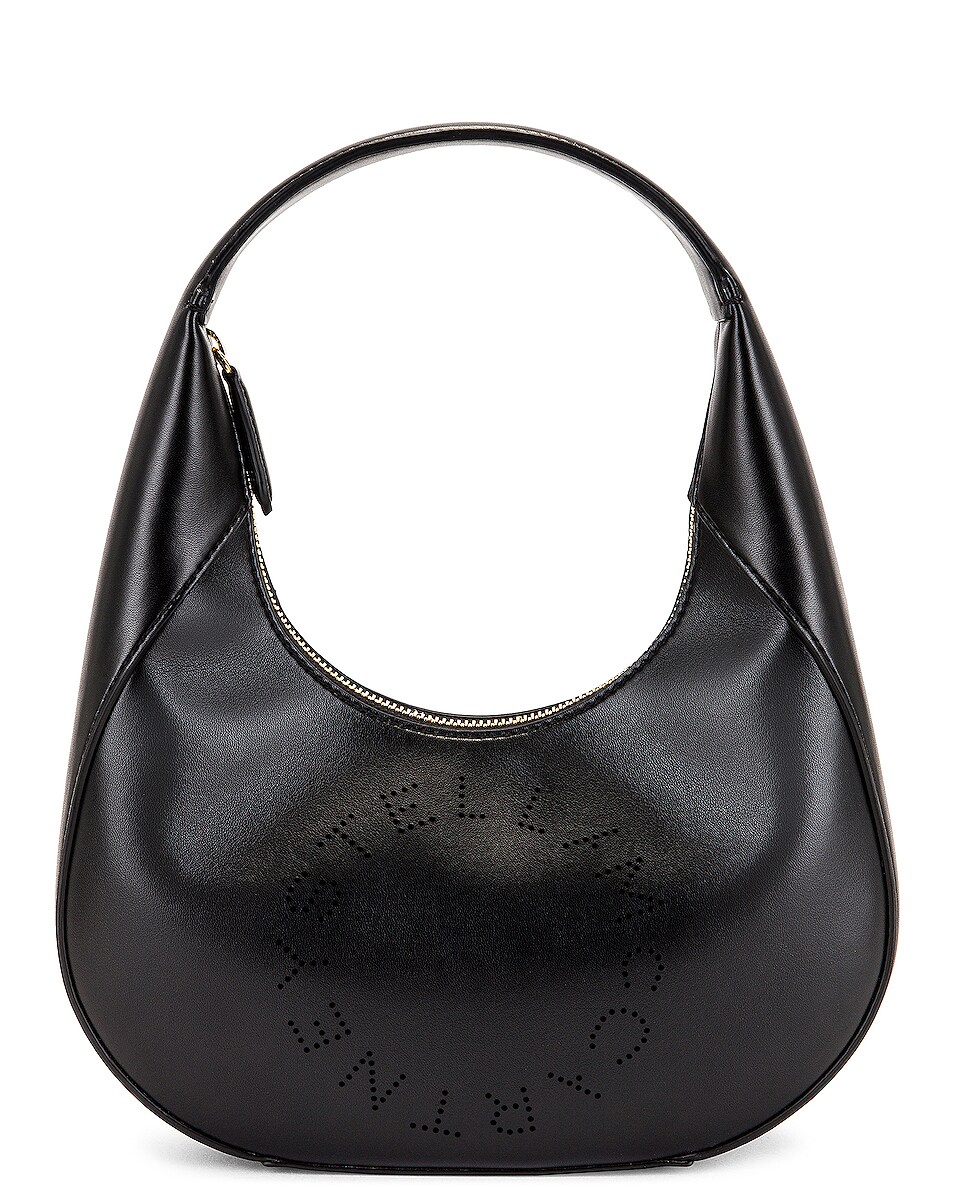 Image 1 of Stella McCartney Small Logo Shoulder Bag in Black