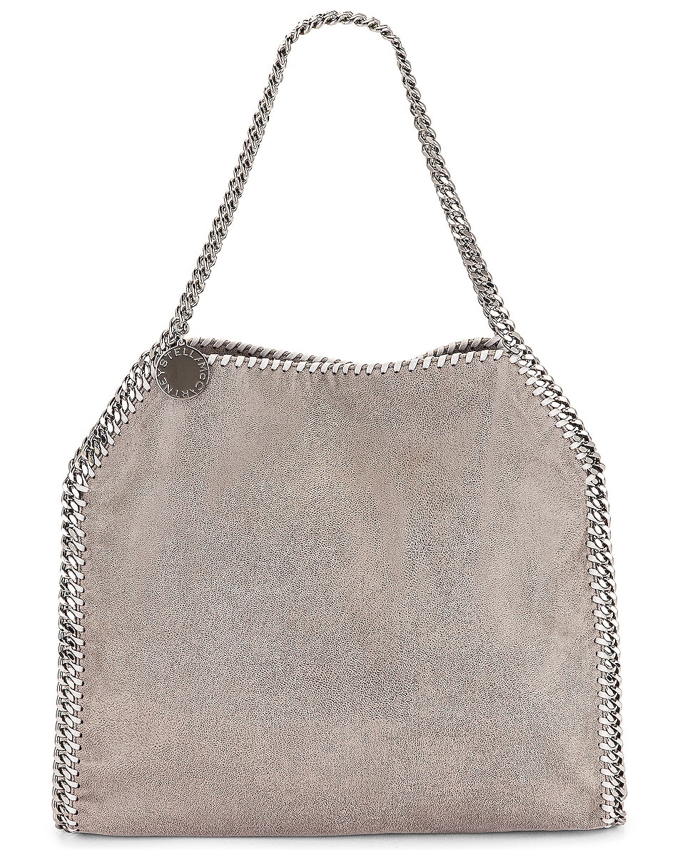 Image 1 of Stella McCartney Small Falabella Shaggy Deer Tote in Light Grey