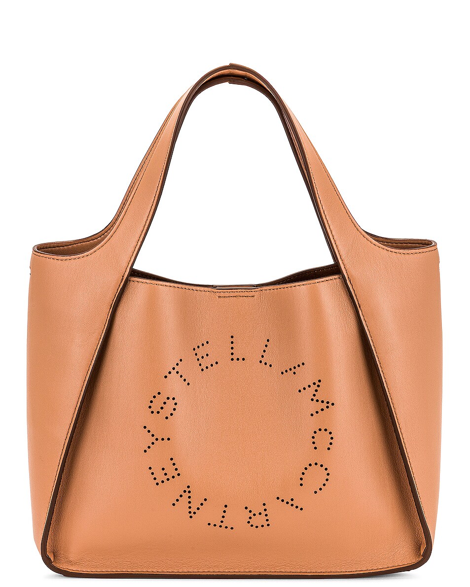 Image 1 of Stella McCartney Eco Soft Logo Crossbody Bag in Camel