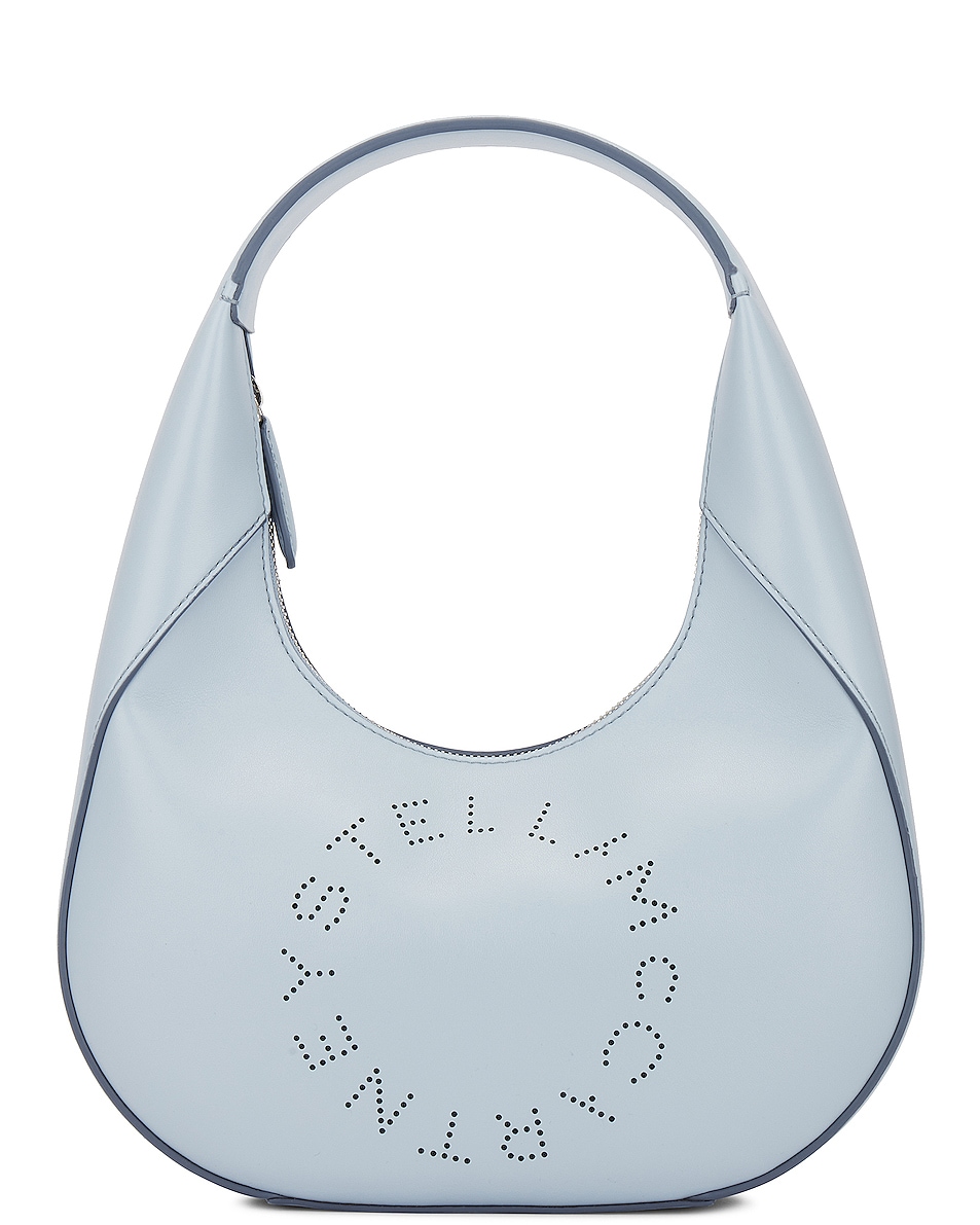 Image 1 of Stella McCartney Small Logo Shoulder Bag in Dusty Blue