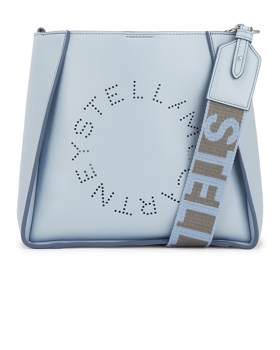 Image 1 of Stella McCartney Mini Logo Crossbody Bag in Dusty Blue