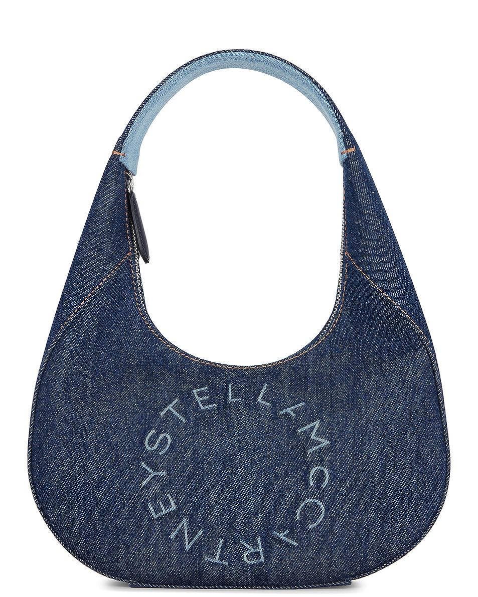 Image 1 of Stella McCartney Small Denim Shoulder Bag in Smokey Blue