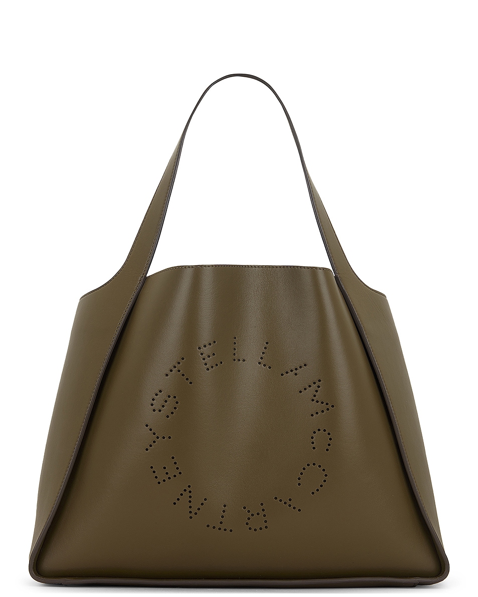 Image 1 of Stella McCartney Logo Tote in Military Green