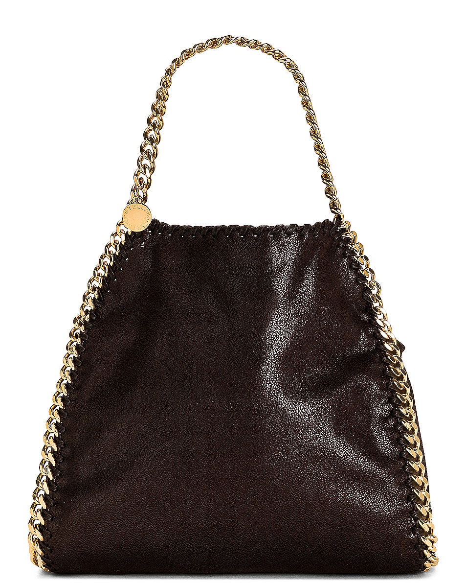 Stella McCartney Eco Mini Falabella Tote Bag in Chocolate Brown | FWRD