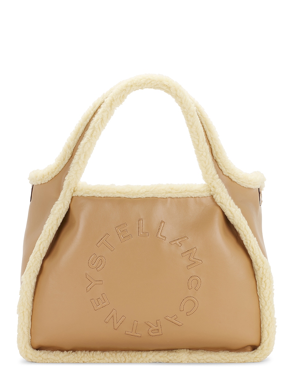 Image 1 of Stella McCartney Crossbody Logo Tote Bag in Sand