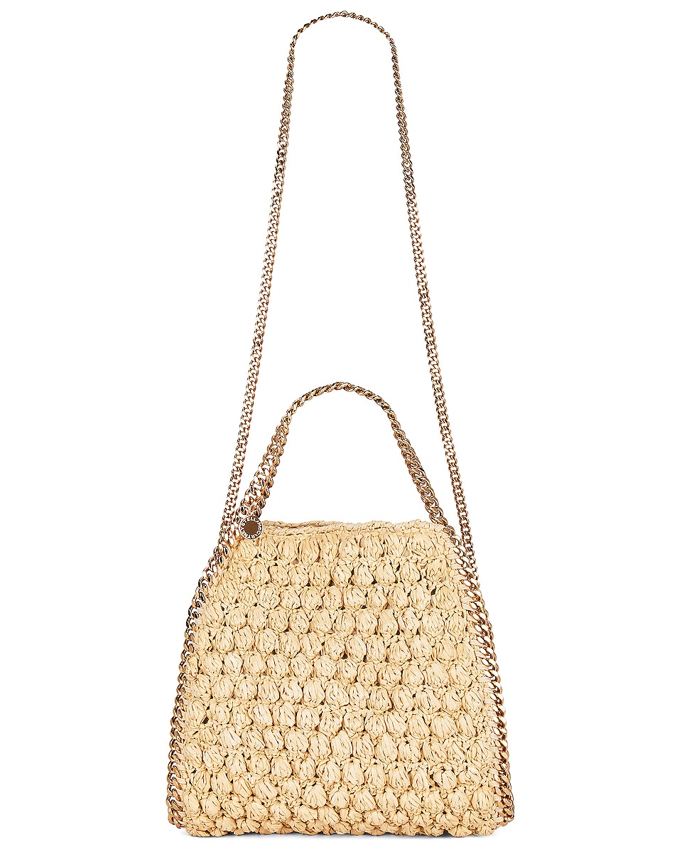 Image 1 of Stella McCartney Mini Falabella Popcorn Crochet Tote Bag in Natural