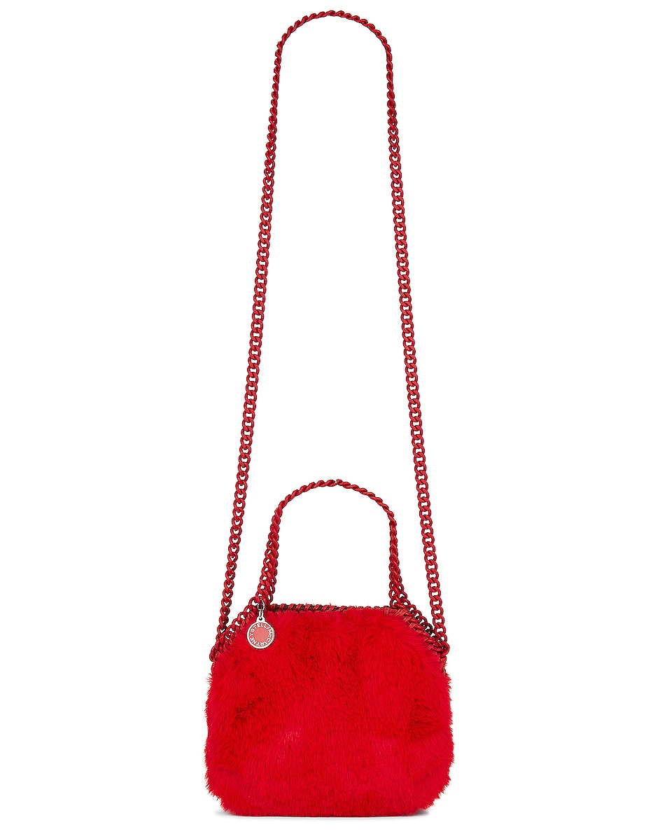 Image 1 of Stella McCartney Falabella Mini Shoulder Bag in Lipstick Red