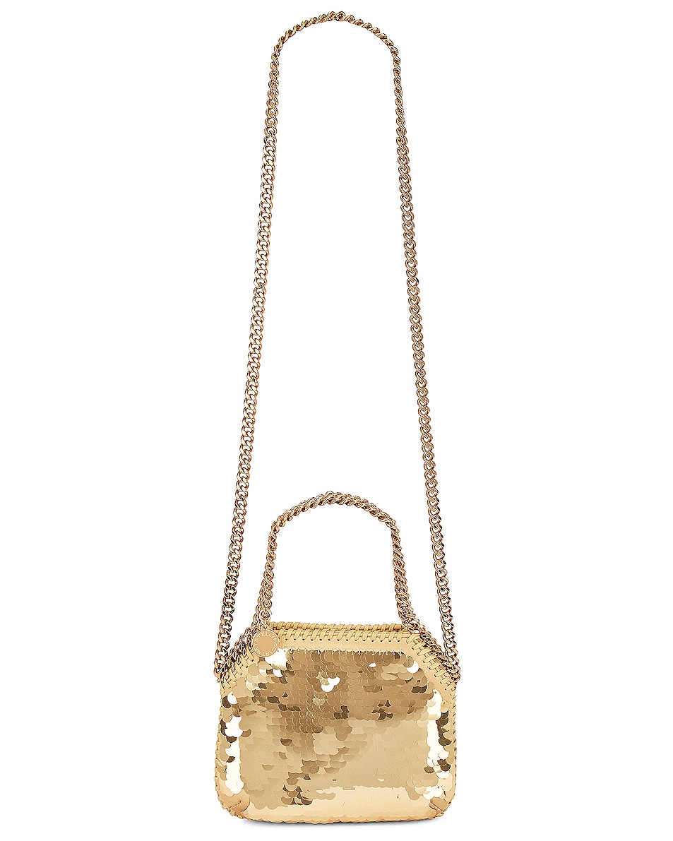 Image 1 of Stella McCartney Falabella Mini Shoulder Bag in Gold