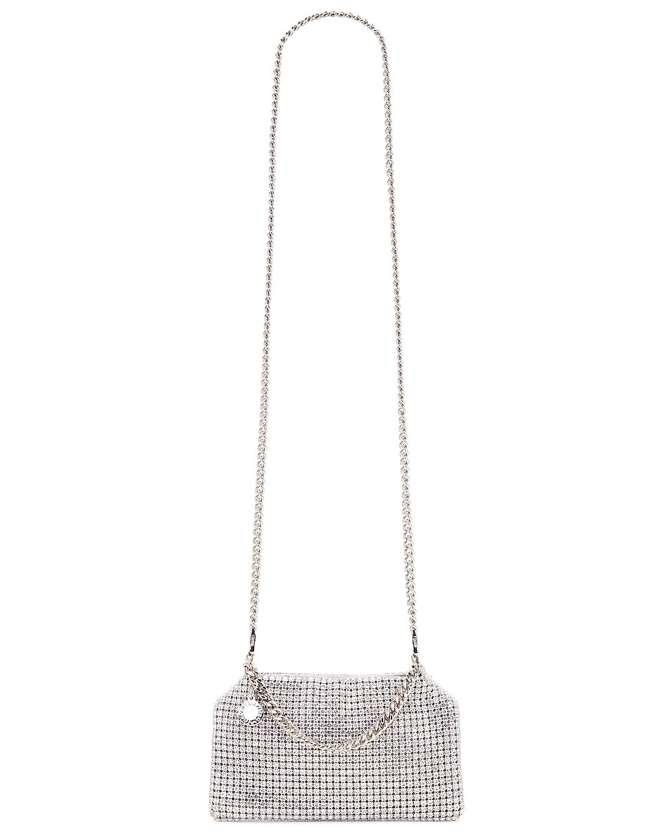 Image 1 of Stella McCartney Crystal Mesh Falabella Crossbody Bag in Silver