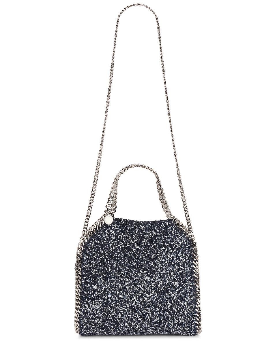 Image 1 of Stella McCartney Mini Denim Tweed Falabella Tote Bag in Ink