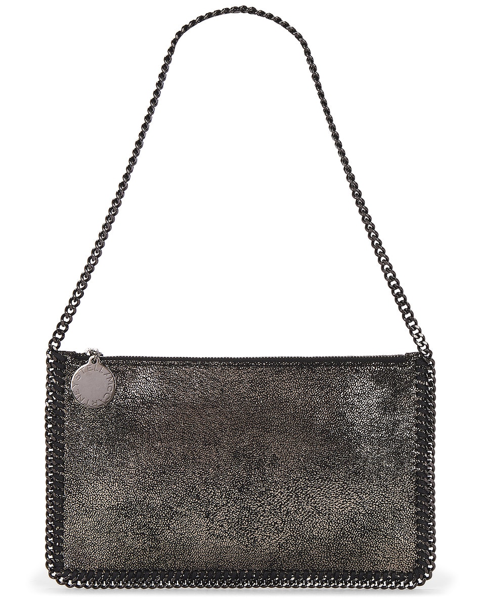 Image 1 of Stella McCartney Falabella Shiny Chamois Pouch in Ruthenium