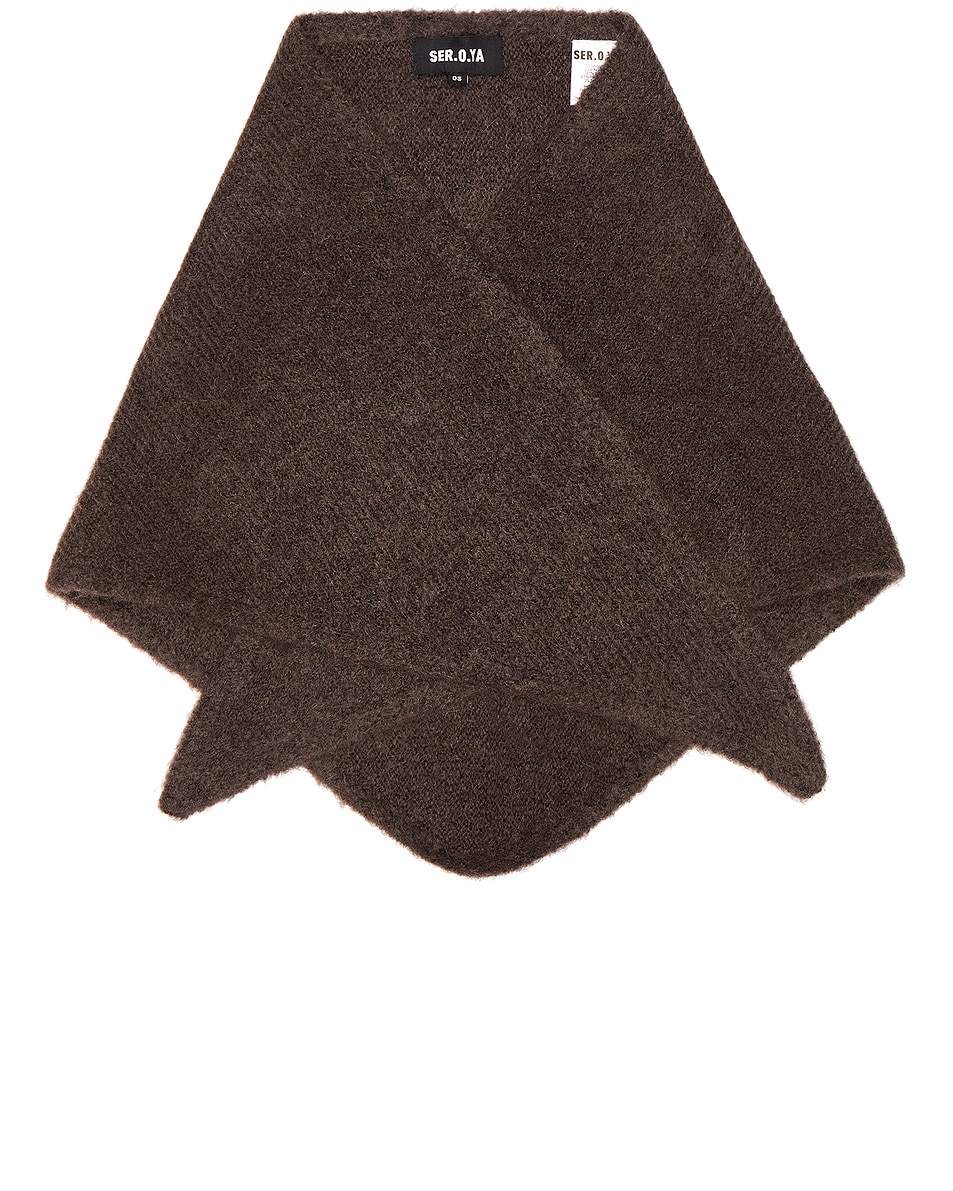 Image 1 of SEROYA Amelie Scarf in Slate Brown