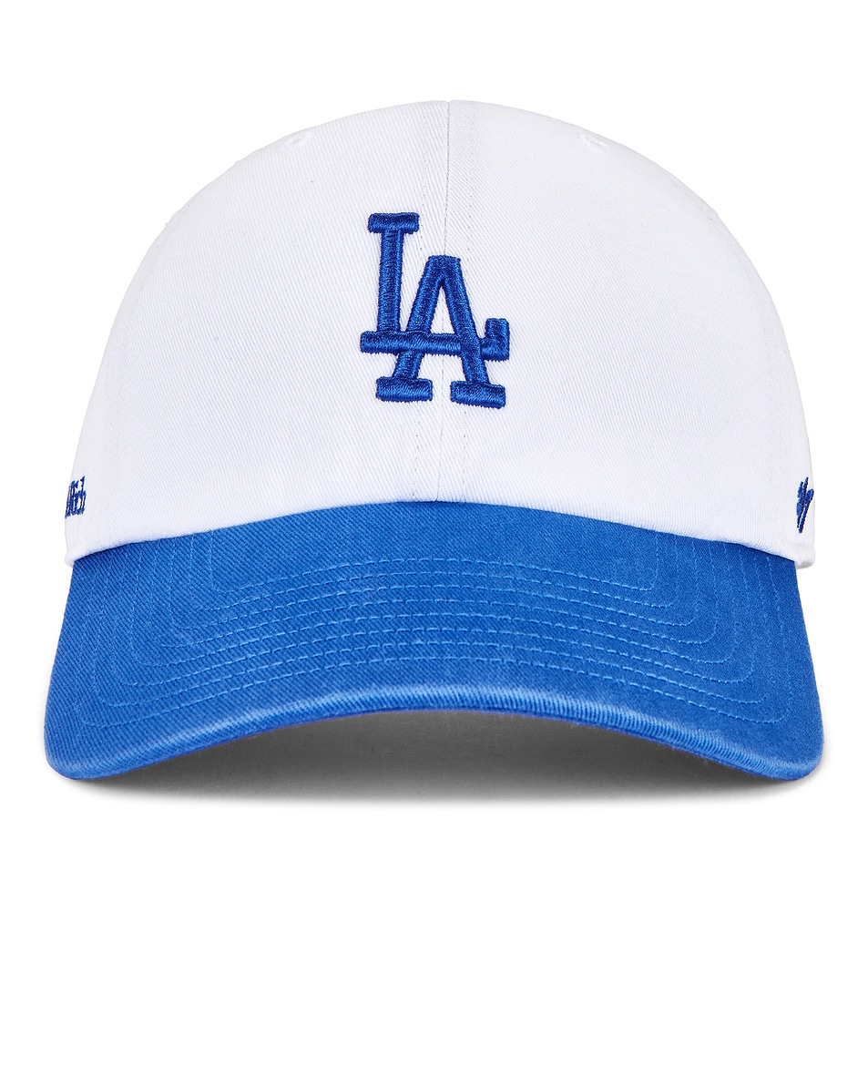 Image 1 of Sporty & Rich LA Hat in White & Team Blue in White & Paris Blue