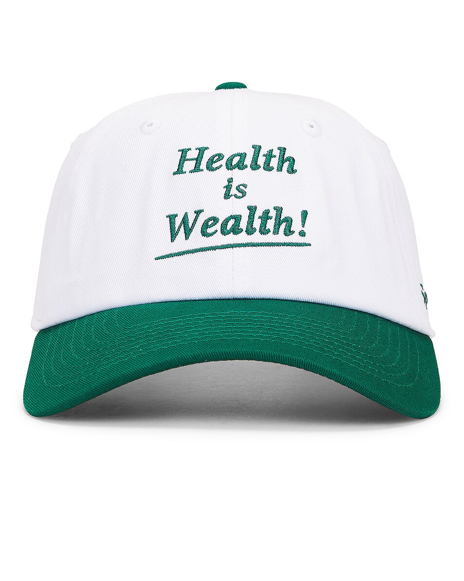 Image 1 of Sporty & Rich Health Is Wealth Hat in White & Alpine