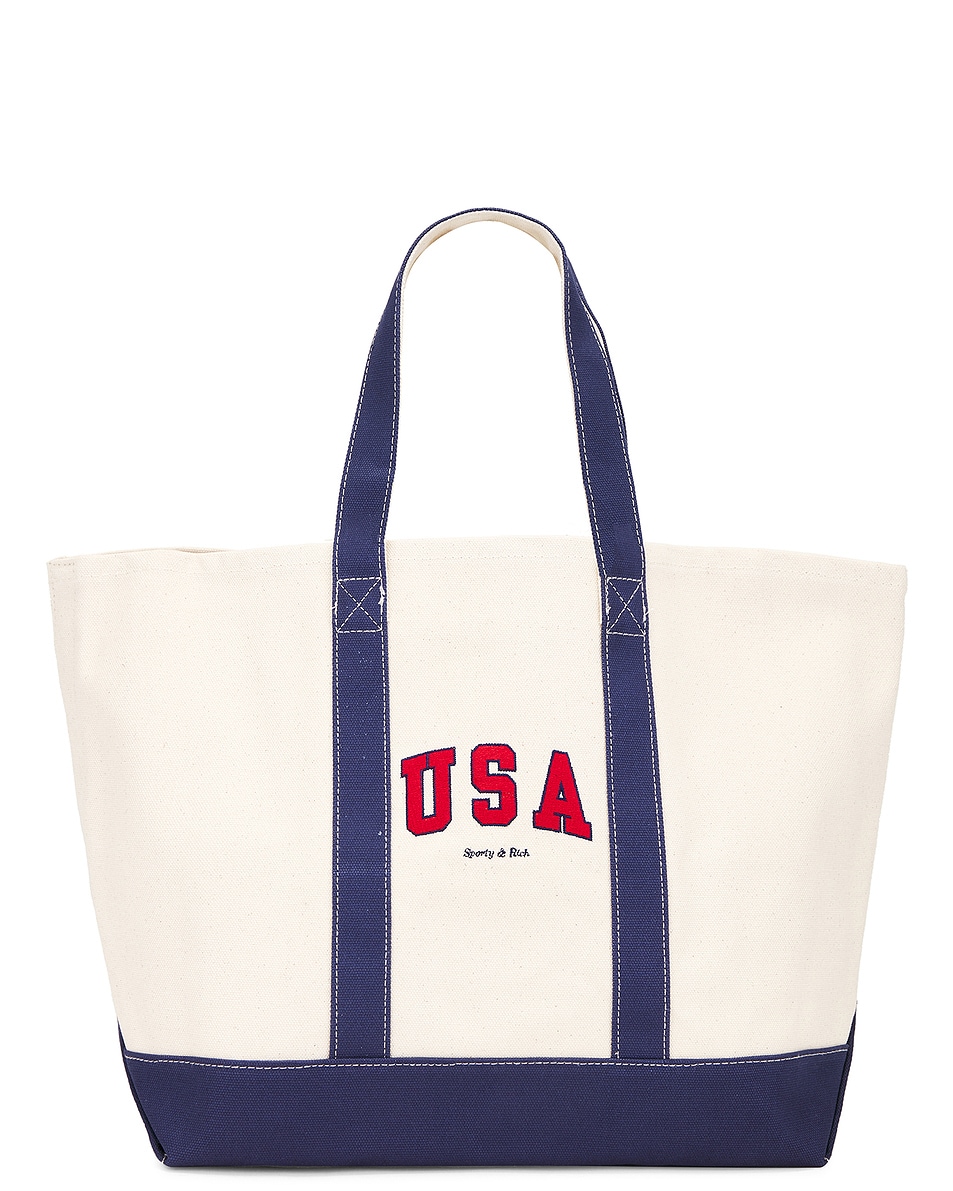 Image 1 of Sporty & Rich USA Tote Bag in Natural