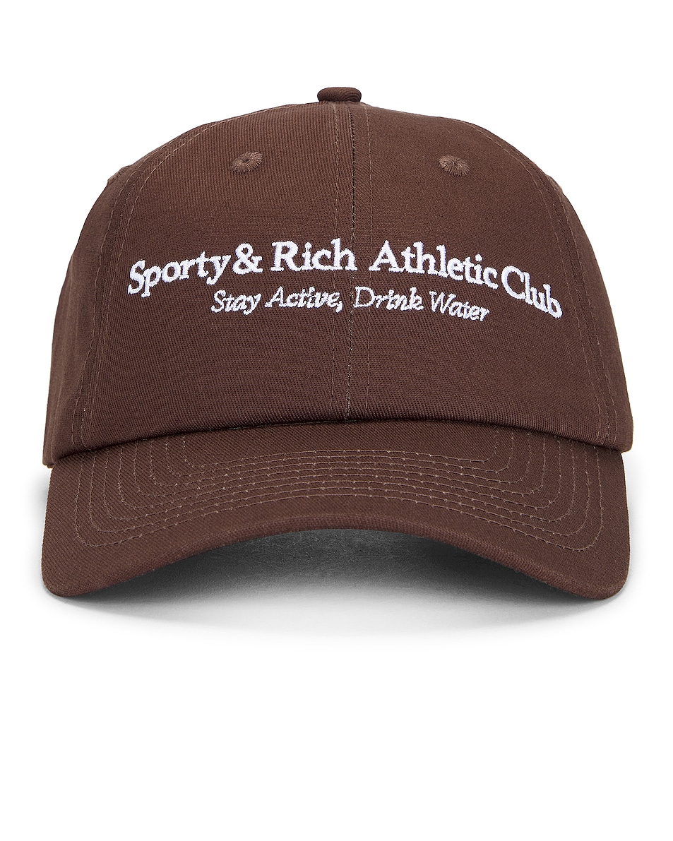 Image 1 of Sporty & Rich Athletic Club Hat in Chocolate
