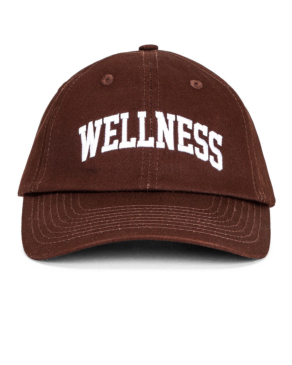 Image 1 of Sporty & Rich Wellness Ivy Hat in Chocolate & White