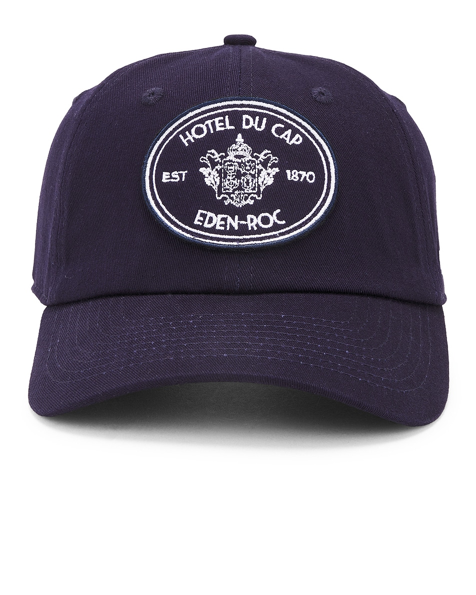 Image 1 of Sporty & Rich Eden Crest Hat in Navy & White
