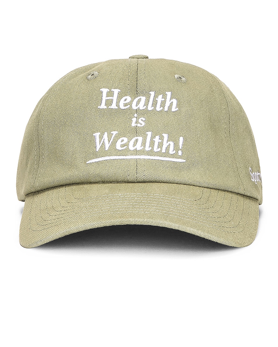 Image 1 of Sporty & Rich Health Is Wealth Hat in Sea Green & White